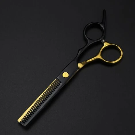 FUIENKO Professionelle JP 440c Stahl 6 Zoll Schwarz Gold Haar Schneiden Schere Haarschnitt Verdünnung Barber Cut Scheren Werkzeuge Friseur Schere,cutting 3 FUIENKO Professionelle JP 440c Stahl 6 Zoll Schwarz Gold Haar Schneiden Schere Haarschnitt Verdünnung Barber Cut Scheren Werkzeuge Friseur Schere,cutting – Bild 3