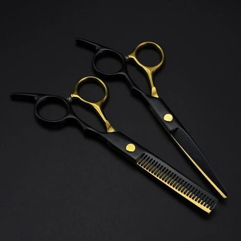 FUIENKO Professionelle JP 440c Stahl 6 Zoll Schwarz Gold Haar Schneiden Schere Haarschnitt Verdünnung Barber Cut Scheren Werkzeuge Friseur Schere,cutting 4 FUIENKO Professionelle JP 440c Stahl 6 Zoll Schwarz Gold Haar Schneiden Schere Haarschnitt Verdünnung Barber Cut Scheren Werkzeuge Friseur Schere,cutting – Bild 4