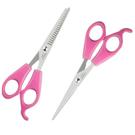 FUIENKO 2 Teile/satz Hohe Qualität Edelstahl Barber Haar Schneiden Ausdünnung Schere Schere Haar Schneiden Scheren Set Salon Werkzeuge,Rosa 1 FUIENKO 2 Teile/satz Hohe Qualität Edelstahl Barber Haar Schneiden Ausdünnung Schere Schere Haar Schneiden Scheren Set Salon Werkzeuge,Rosa