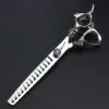 FUIENKO Schere Werkzeug Set 7 Zoll Flach Geschnitten Zahn Schere Edelstahl Hundesalon Schere Edelstahl Haarschnitt,7 Inch Thin