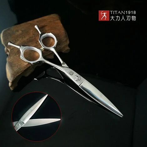 FUIENKO Titan Professionelle Barber Friseur Gebogenen Schere Haare Schneiden Schere Japan Stahl SUS440C,TS160 1 FUIENKO Titan Professionelle Barber Friseur Gebogenen Schere Haare Schneiden Schere Japan Stahl SUS440C,TS160