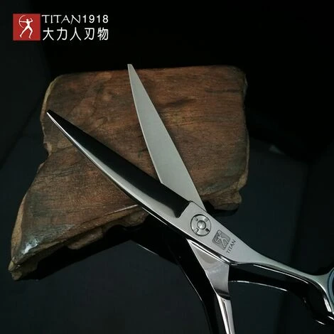 FUIENKO Titan Professionelle Barber Friseur Gebogenen Schere Haare Schneiden Schere Japan Stahl SUS440C,TS160 4 FUIENKO Titan Professionelle Barber Friseur Gebogenen Schere Haare Schneiden Schere Japan Stahl SUS440C,TS160 – Bild 4