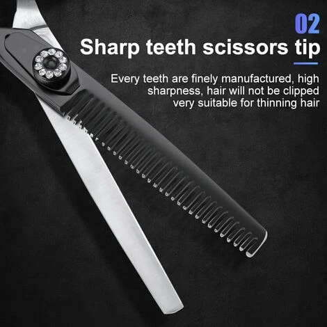 FUIENKO SENIGNOL 6 Zoll Haar Schere Dünner Professionelle Barber Scissor Set Haar Schneiden Schere Salon Haar Scheren 440C Japan Stahl,6.0 Thinning 4 FUIENKO SENIGNOL 6 Zoll Haar Schere Dünner Professionelle Barber Scissor Set Haar Schneiden Schere Salon Haar Scheren 440C Japan Stahl,6.0 Thinning – Bild 4