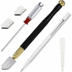 ECHOO Professioneller Glasschneider Aus Legierung Mit 3 Klingen – Öltropfen Und 2–20 Mm Schraubendreher – Für Glasfliesen, Spiegel, Präzise Schnitte, Dickes Glasmosaik